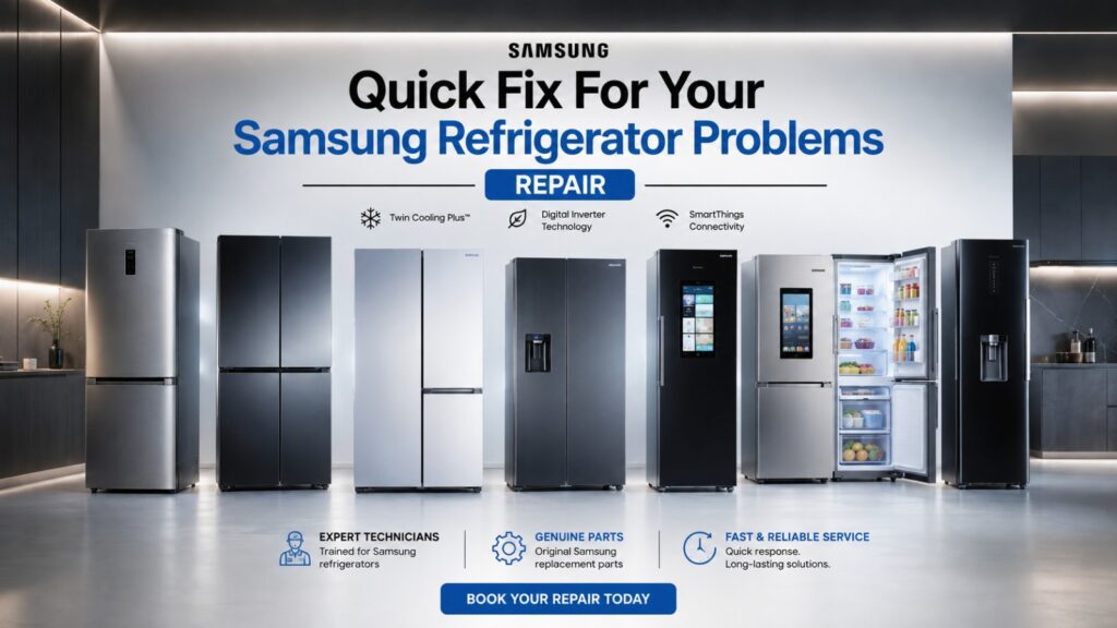 Providing High-Quality Samsung Refrigerator Repair Services Across India. Our Expert Team Handles All Refrigerator Types